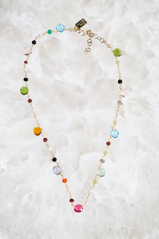 GUM DROP NECKLACE- RAINBOW + SHORT sold by Native Gem