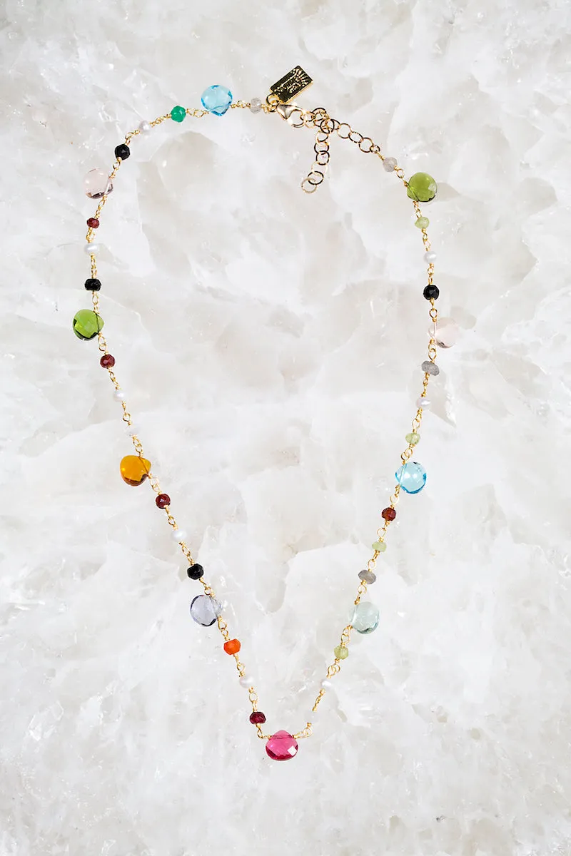 GUM DROP NECKLACE- RAINBOW + SHORT sold by Native Gem