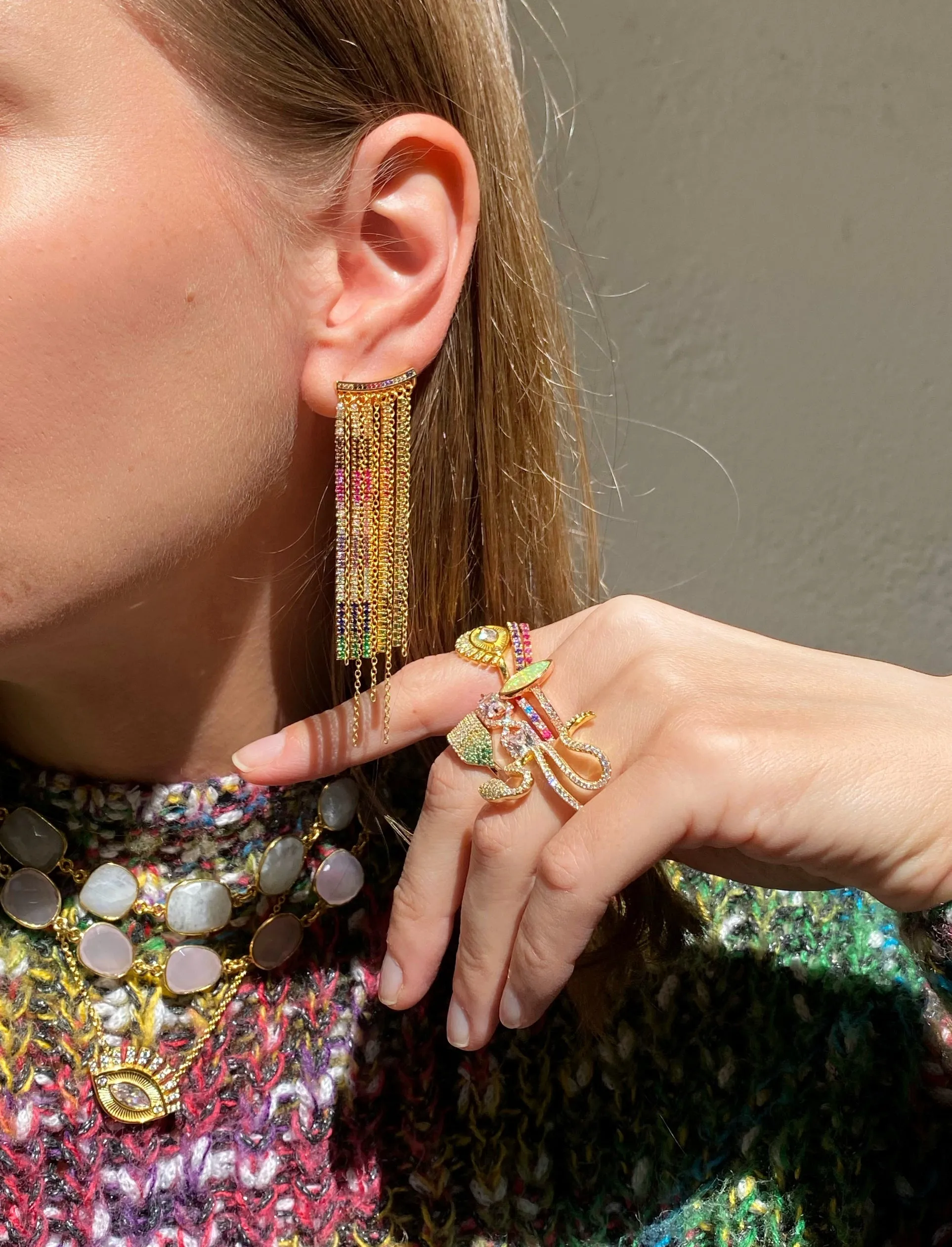 PRISMATIC EARRINGS- RAINBOW sold by Native Gem product image thumbnail 4