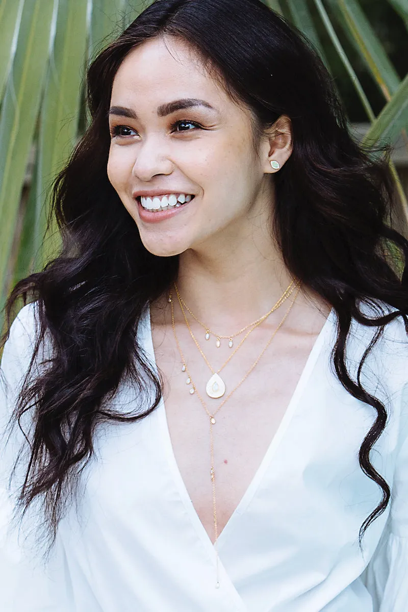 RAINDROPS TRIO NECKLACE- WHITE OPAL sold by Native Gem product image thumbnail 3