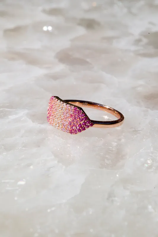 ID RING- PINK OMBRÉ sold by Native Gem