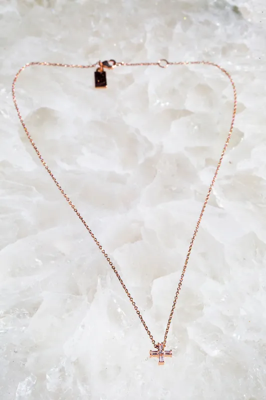 HARMONY CROSS- 14K ROSE GOLD VERMEIL sold by Native Gem