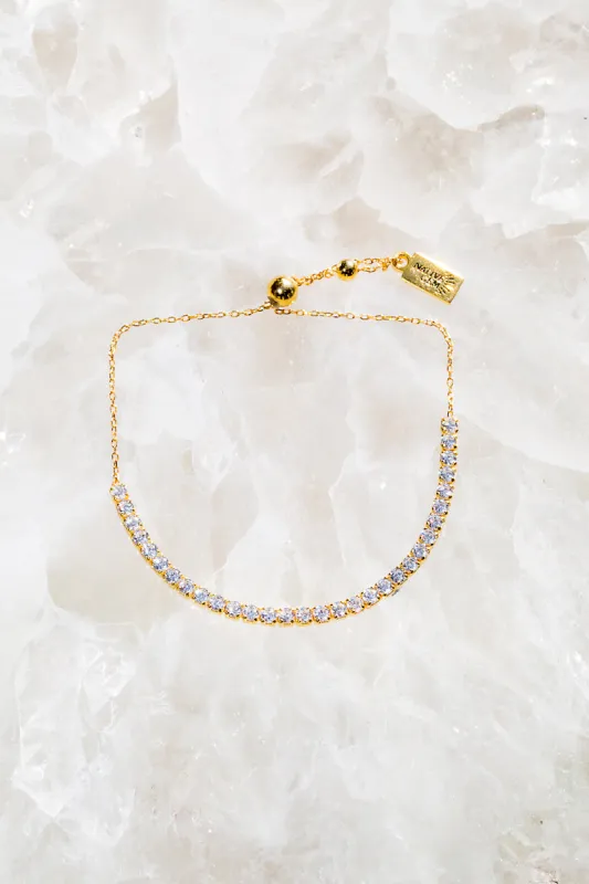 TENNIS BRACELET- SHIMMER 14K GOLD VERMEIL made by Native Gem