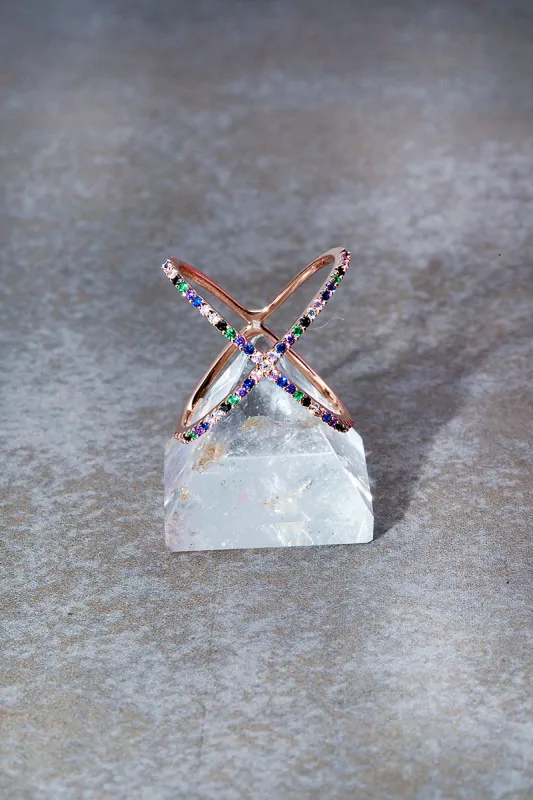 X RING- MARDI GRAS sold by Native Gem