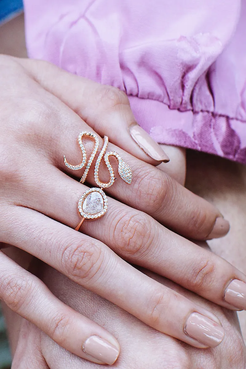 ENCHANTED SNAKE RING- 14K ROSE GOLD VERMEIL sold by Native Gem product image thumbnail 2