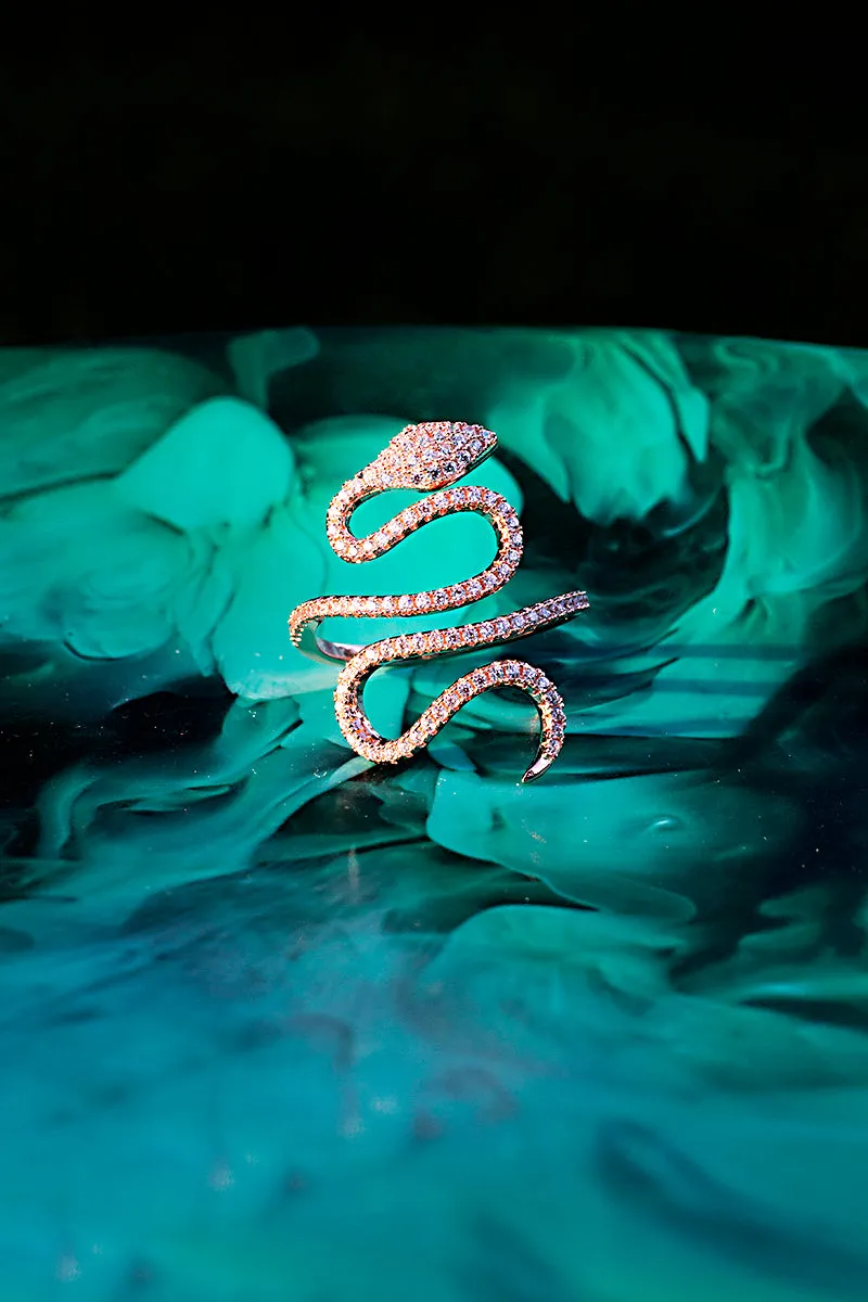 ENCHANTED SNAKE RING- 14K ROSE GOLD VERMEIL sold by Native Gem