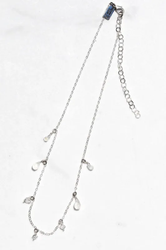 MOONDROPS SHORT NECKLACE- STERLING SILVER sold by Native Gem