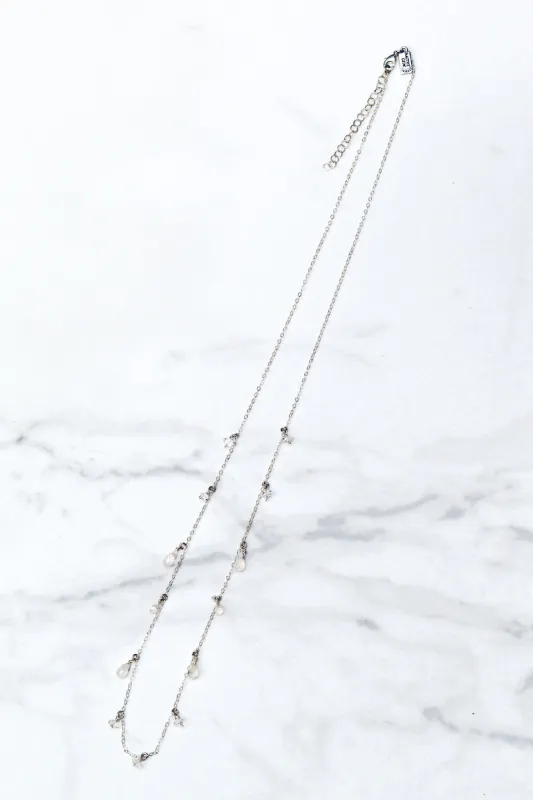 MOONDROPS LONG NECKLACE- STERLING SILVER sold by Native Gem
