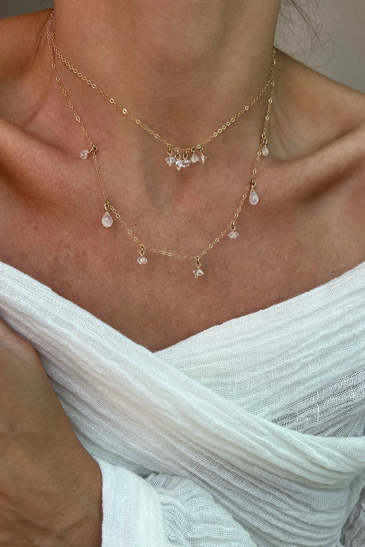 MOONDROPS SHORT NECKLACE- 14K GOLDFILL sold by Native Gem product image thumbnail 2