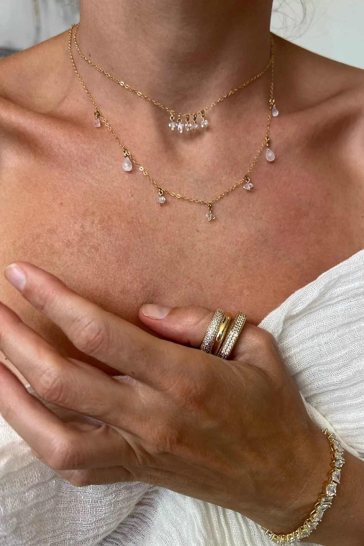 MOONDROPS SHORT NECKLACE- 14K GOLDFILL sold by Native Gem product image thumbnail 3