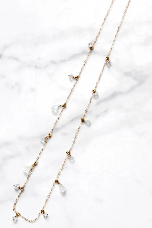 MOONDROPS LONG NECKLACE- 14K GOLDFILL sold by Native Gem
