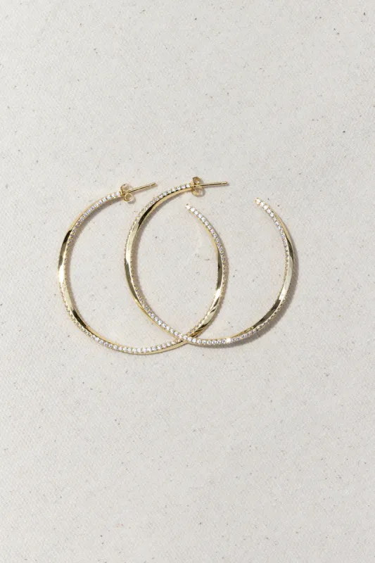 TWISTED HOOPS- 14K GOLD VERMEIL sold by Native Gem