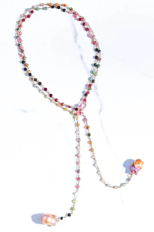 WRAPSODY NECKLACE- RAINBOW TOURMALINE sold by Native Gem