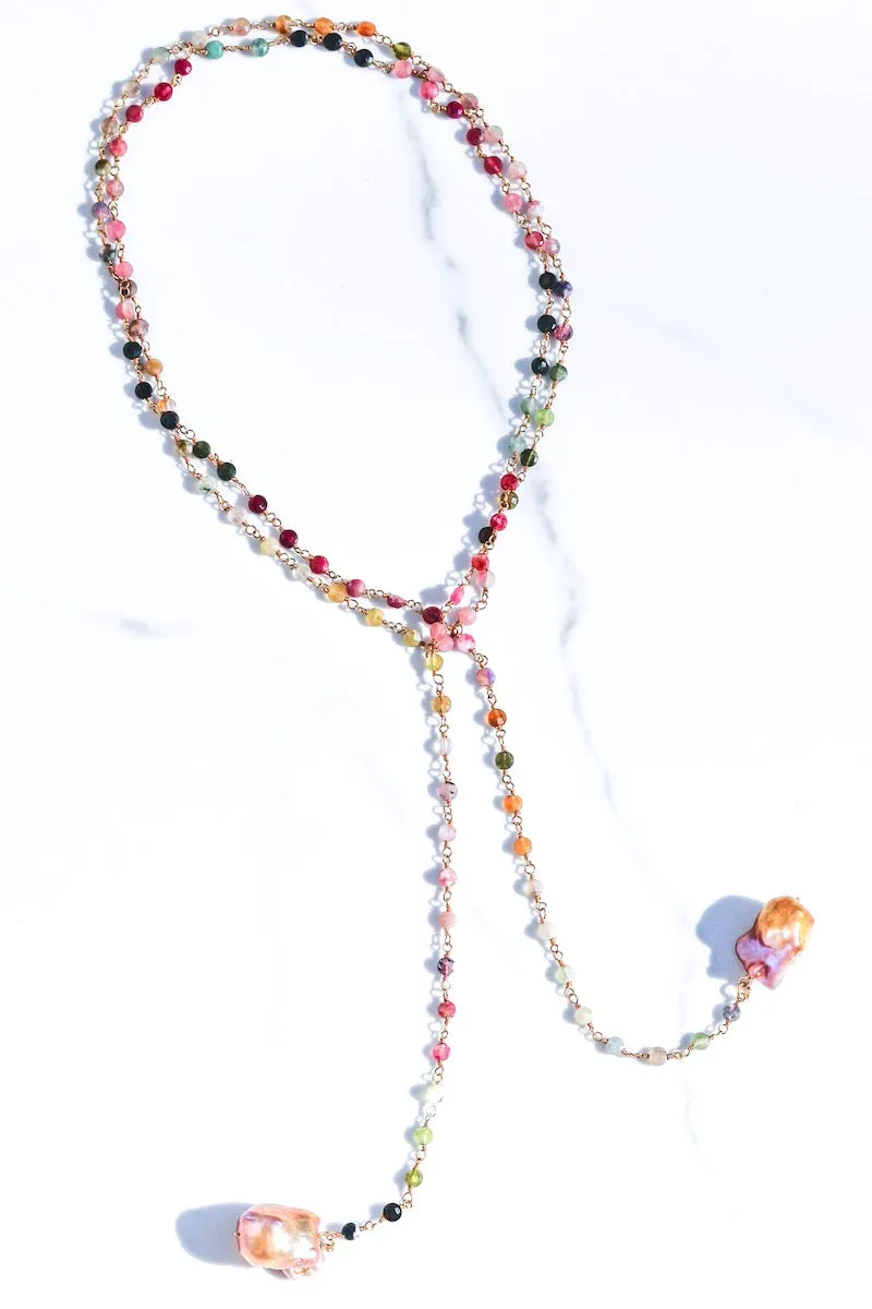 WRAPSODY NECKLACE- RAINBOW TOURMALINE sold by Native Gem