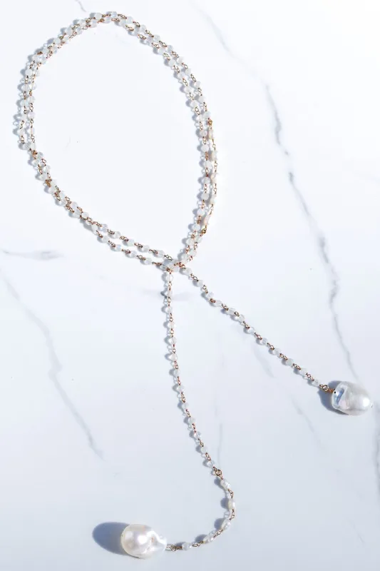 WRAPSODY NECKLACE- RAINBOW MOONSTONE sold by Native Gem