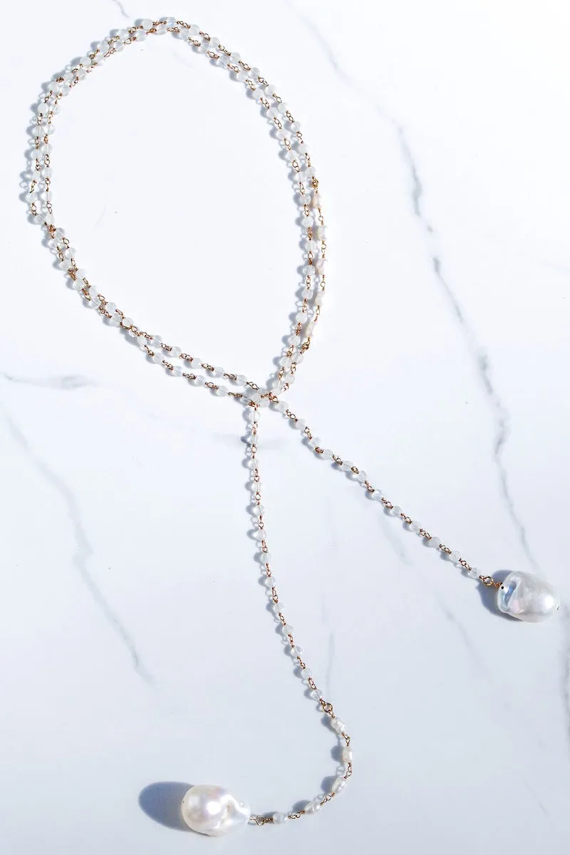 WRAPSODY NECKLACE- RAINBOW MOONSTONE sold by Native Gem