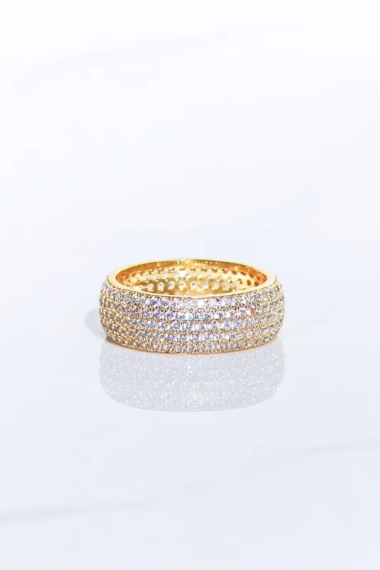 MINI BILLIONAIRE RING- 14K GOLD VERMEIL sold by Native Gem