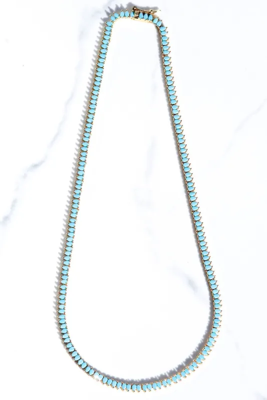 SYMPHONY TENNIS NECKLACE- TURQUOISE sold by Native Gem