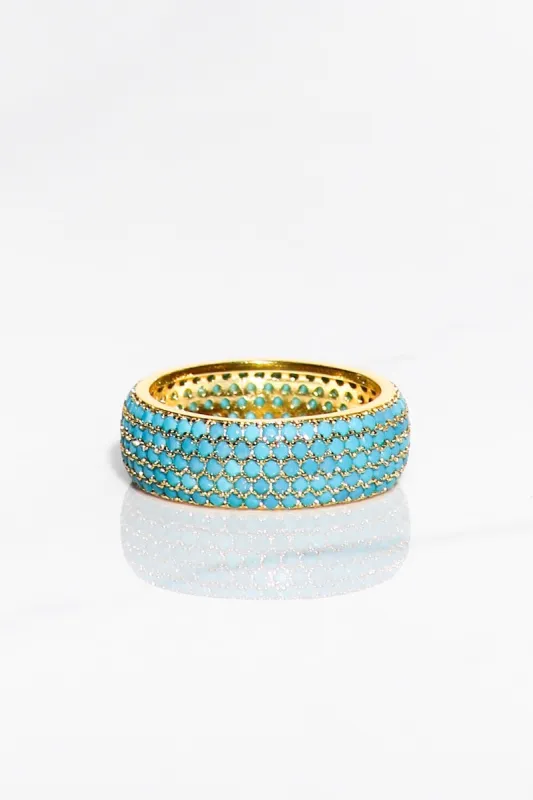 MINI BILLIONAIRE RING- TURQUOISE sold by Native Gem