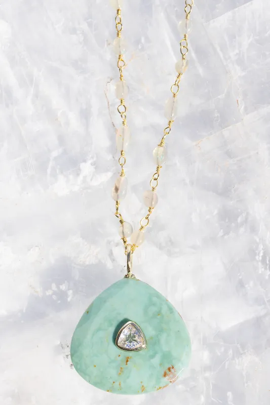 AMULET NECKLACE- GREEN TURQUOISE sold by Native Gem