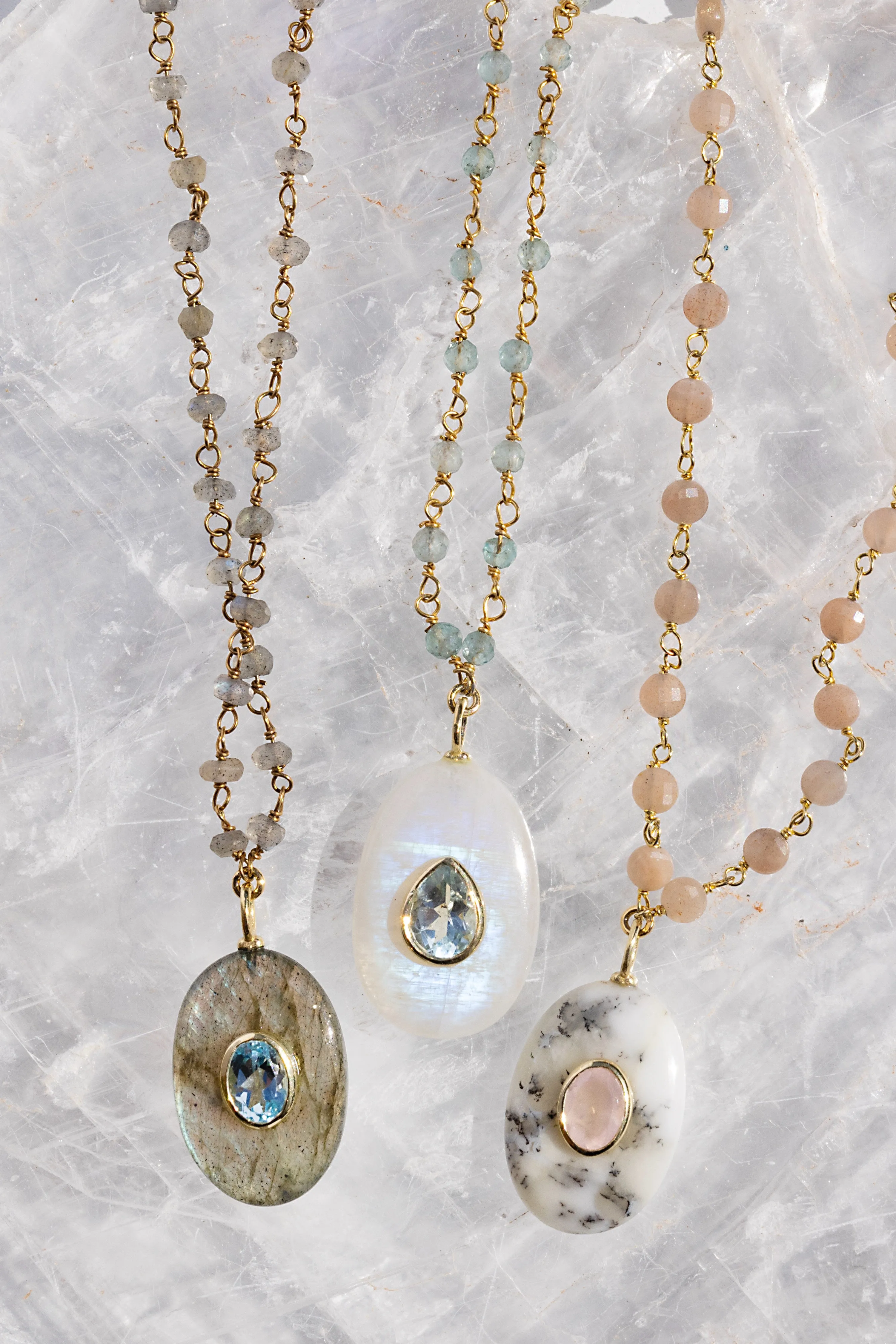 AMULET NECKLACE- RAINBOW MOONSTONE sold by Native Gem product image thumbnail 3