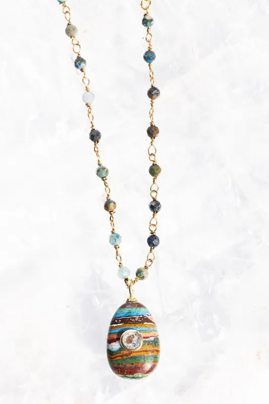 AMULET NECKLACE- RAINBOW CALSILICA sold by Native Gem