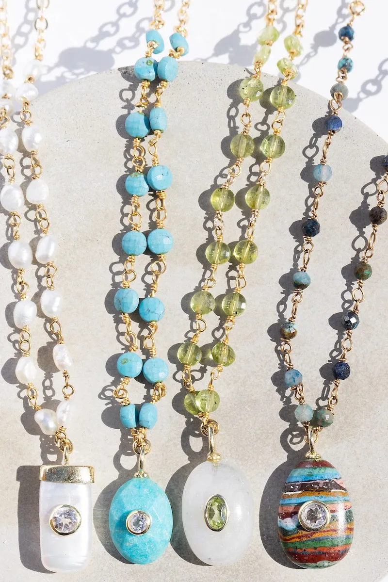 AMULET NECKLACE- RAINBOW MOONSTONE sold by Native Gem product image thumbnail 2