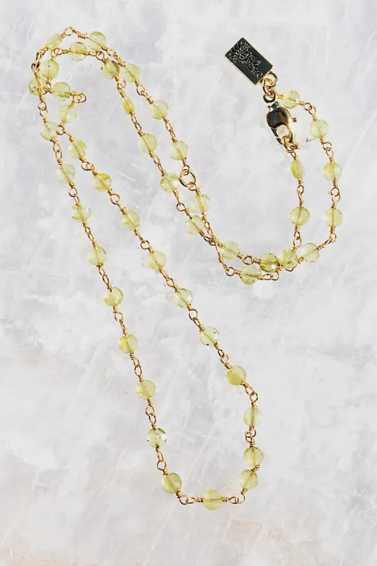 PERIDOT AUGUST BIRTHSTONE NECKLACE made by Native Gem