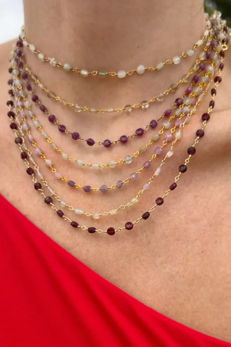 QUARTZ APRIL BIRTHSTONE NECKLACE sold by Native Gem product image thumbnail 4