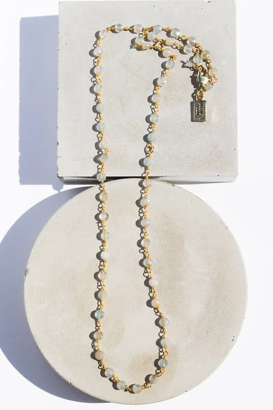 AQUAMARINE MARCH BIRTHSTONE NECKLACE sold by Native Gem