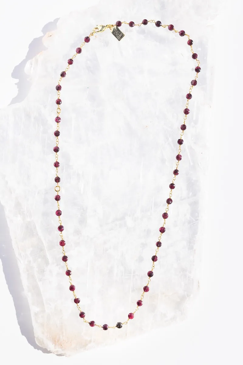 GARNET JANUARY BIRTHSTONE NECKLACE sold by Native Gem