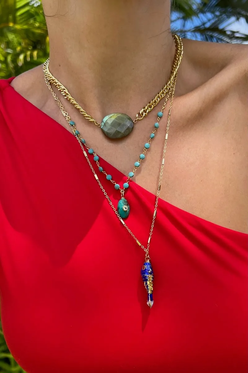 BLUE SARDINE NECKLACE sold by Native Gem product image thumbnail 4