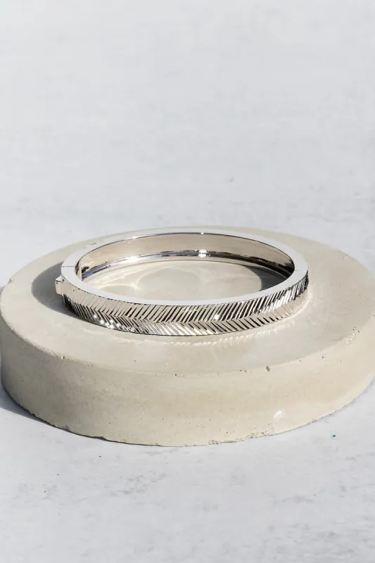 SUNRAY BANGLE- SILVER PLATE sold by Native Gem