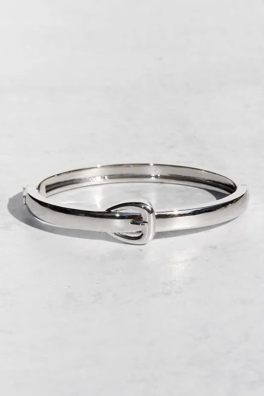 HIPSTER BELT BUCKLE BANGLE- SILVER PLATED sold by Native Gem