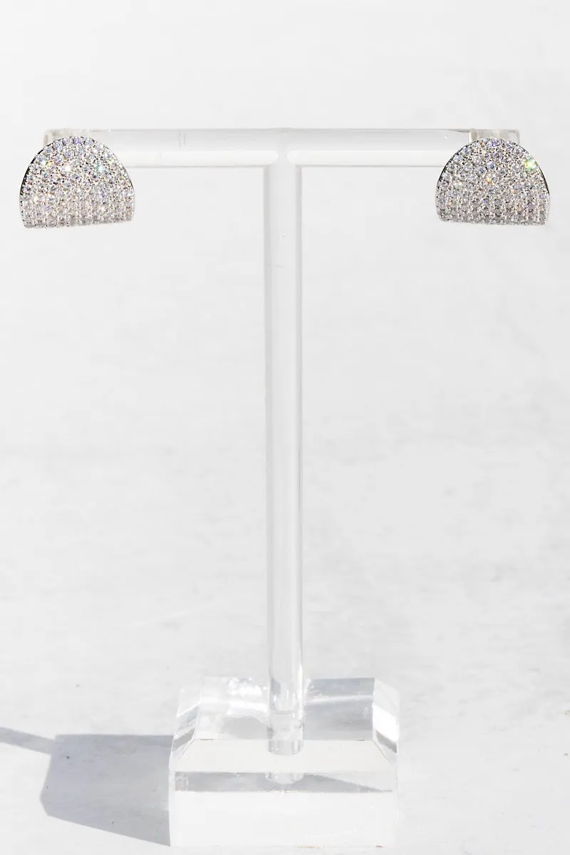 ARC STUDS CZ- STERLING SILVER sold by Native Gem