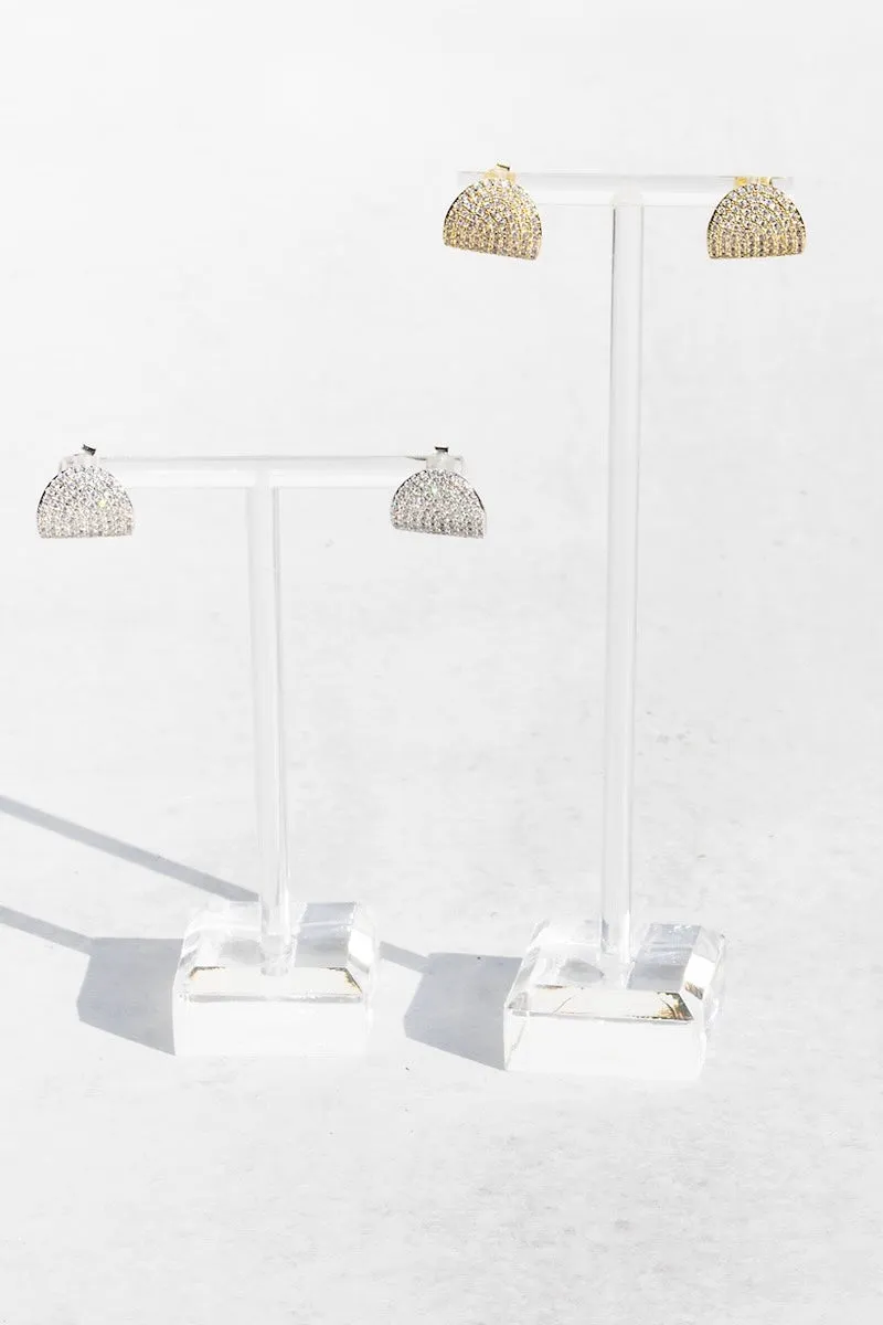 ARC STUDS CZ- 14K GOLD VERMEIL sold by Native Gem product image thumbnail 4