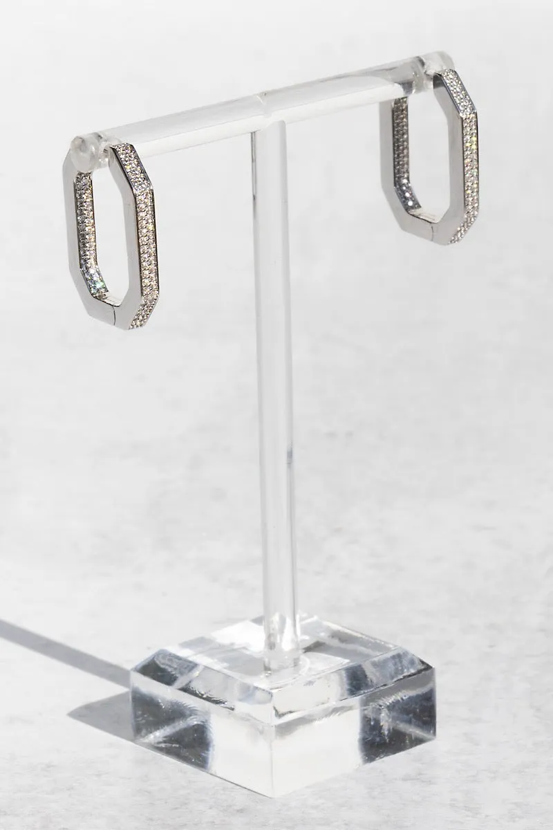 OCTAVIA HOOPS- STERLING SILVER sold by Native Gem