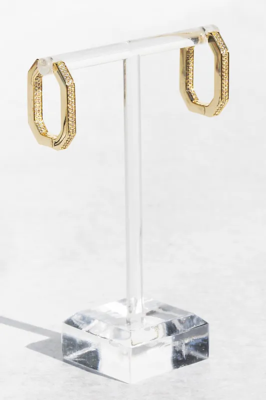 OCTAVIA HOOPS- 14K GOLD PLATE sold by Native Gem