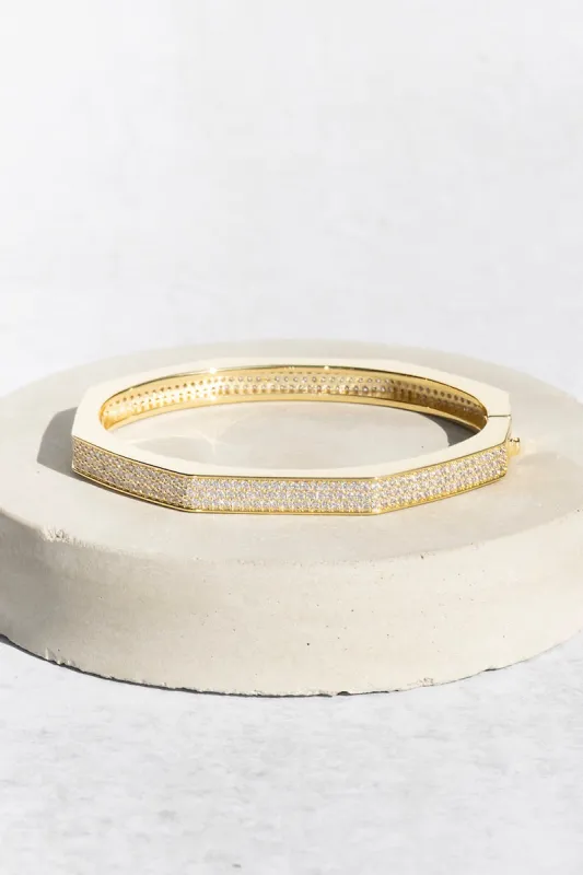 OCTAVIA BANGLE- 14K GOLD PLATE made by Native Gem