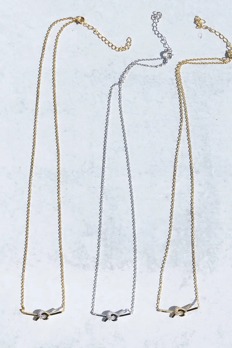 LOVE KNOT NECKLACE- STERLING SILVER sold by Native Gem product image thumbnail 4