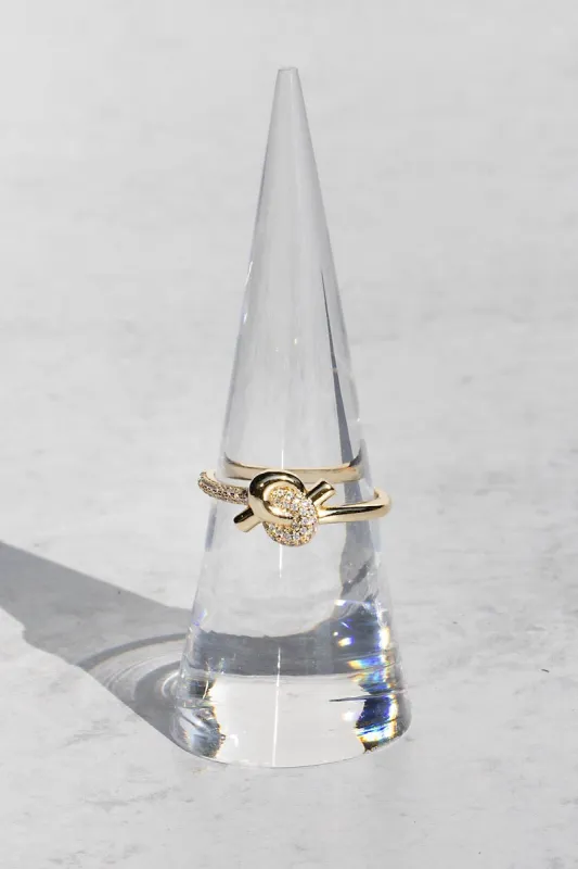 LOVE KNOT RING-14K GOLD VERMEIL sold by Native Gem