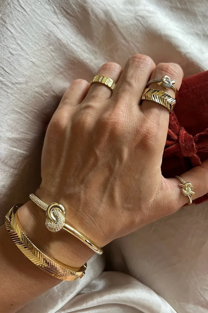 LOVE KNOT BANGLE-14K GOLD VERMEIL sold by Native Gem product image thumbnail 2