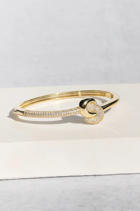 LOVE KNOT BANGLE-14K GOLD VERMEIL sold by Native Gem