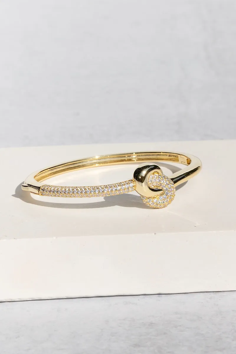 LOVE KNOT BANGLE-14K GOLD VERMEIL sold by Native Gem