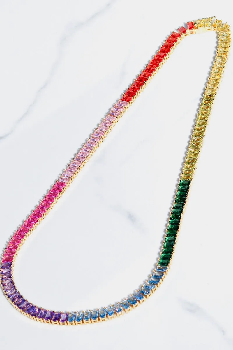 PRISMATIC TENNIS NECKLACE sold by Native Gem