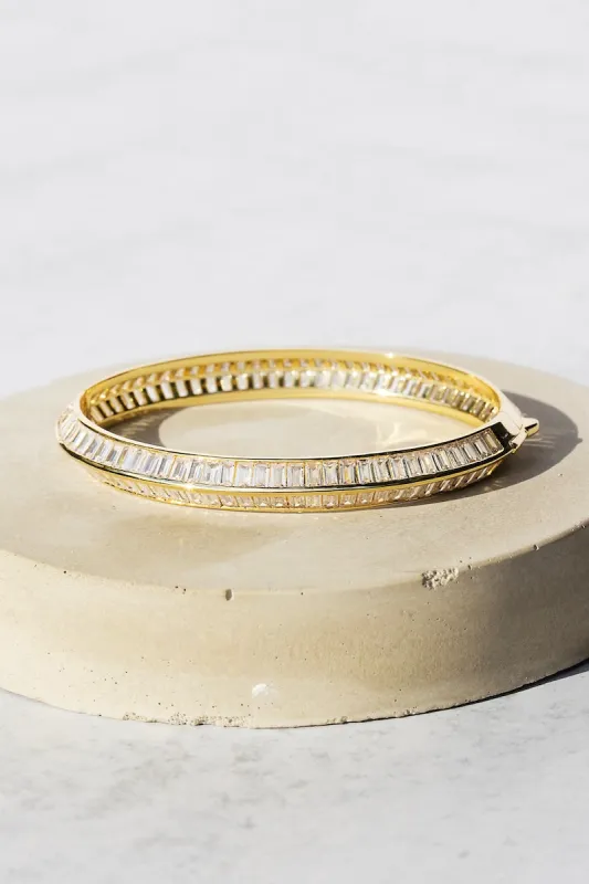 RAZOR EDGE BANGLE- GOLD made by Native Gem