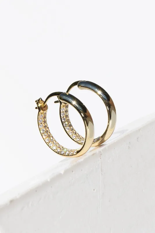 INSIDE OUT HOOPS- GOLD sold by Native Gem