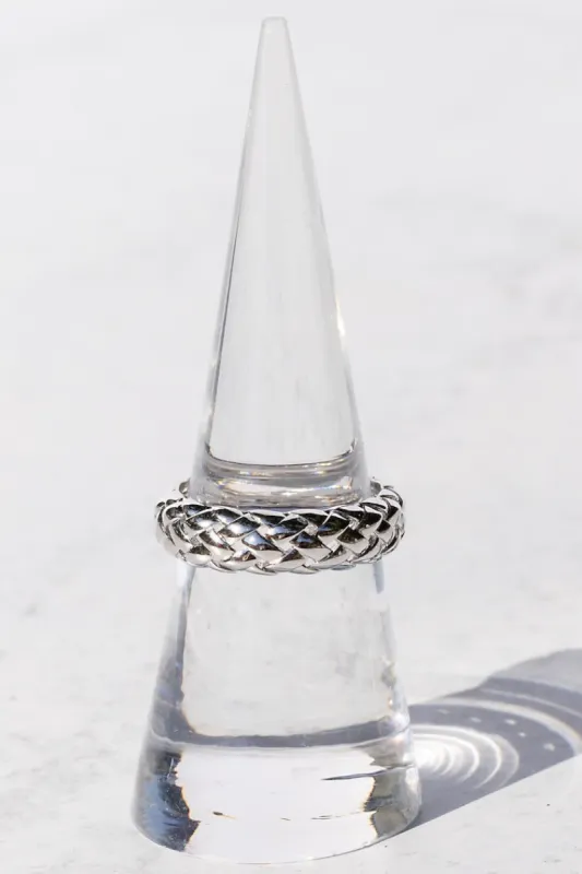 RAFFIA RING- STERLING SILVER + CZ made by Native Gem