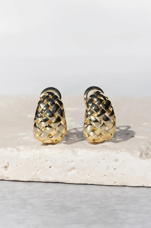 RAFFIA HUGGIES- GOLD sold by Native Gem