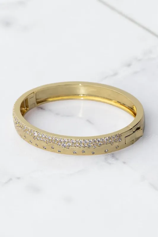 CHAMPAGNE FIZZ BANGLE- GOLD made by Native Gem